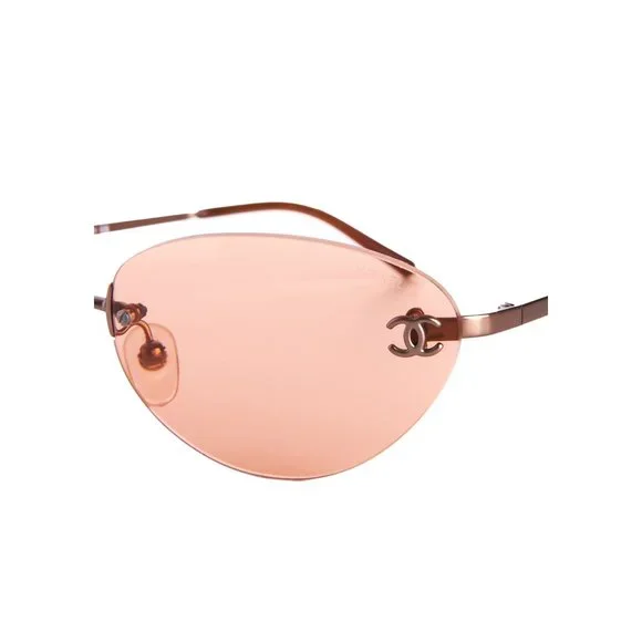 Authentic CHANEL Logo Y2K Cat Eye Sunglasses - Picture 5 of 14